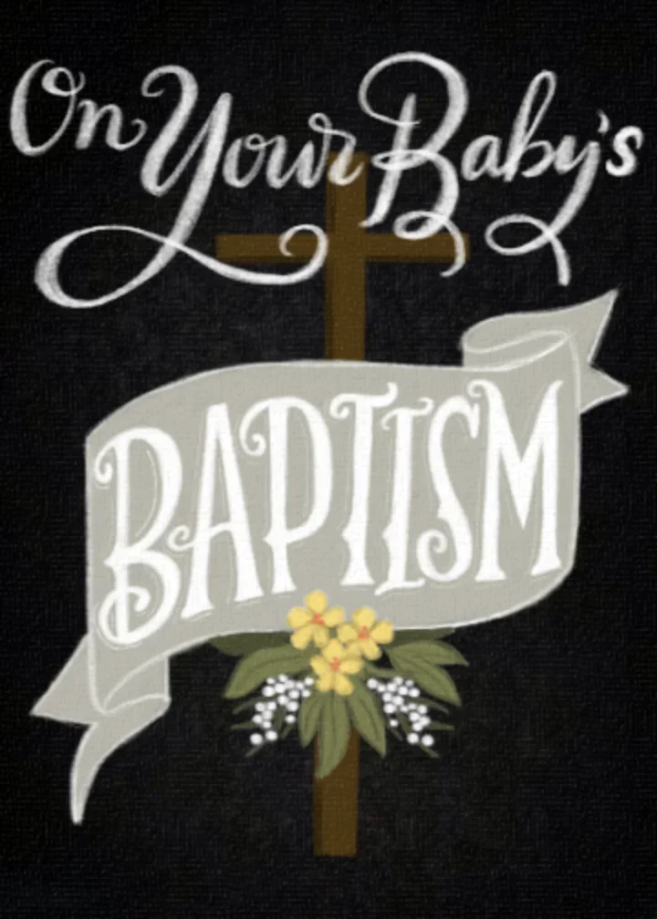 Baptism Chalkboard card image