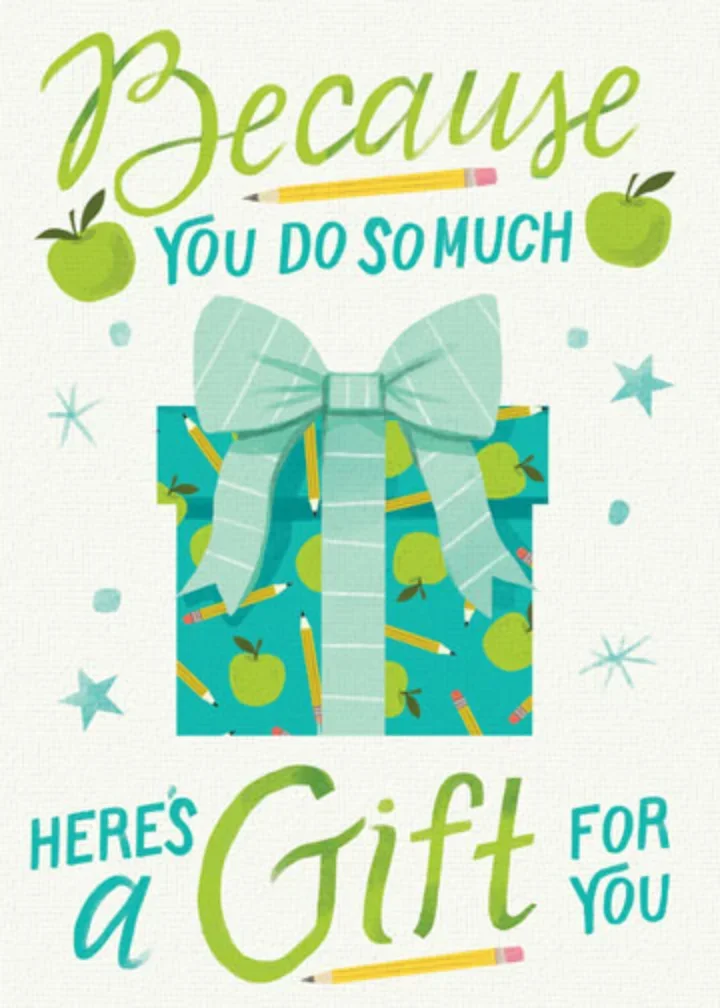 Teacher Gift card image