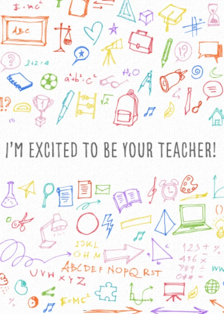 Excited To Be Your Teacher! card image