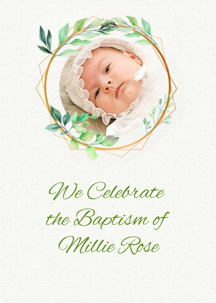 Baptism Photo card image