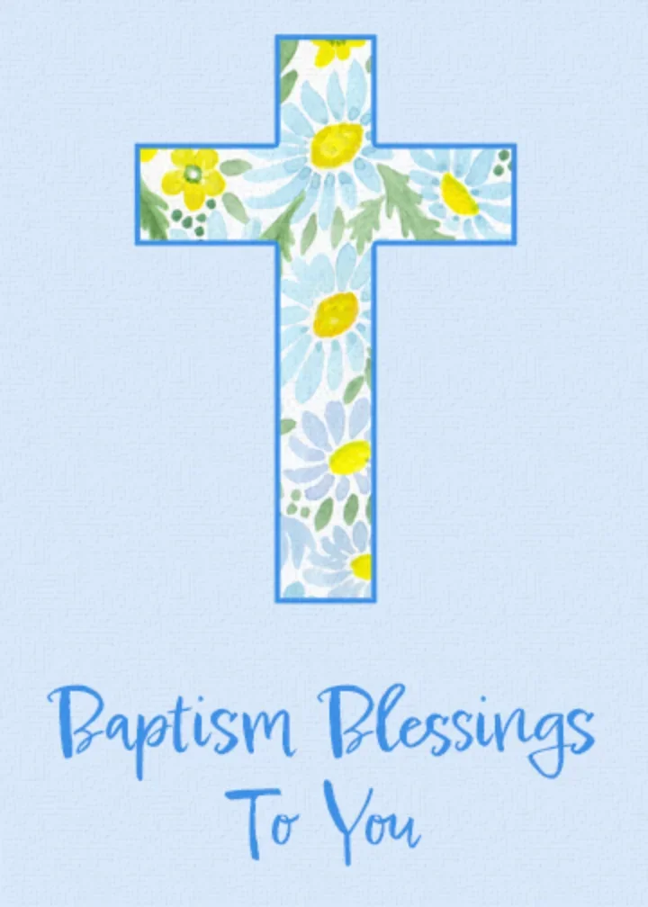 Floral Baptism card image
