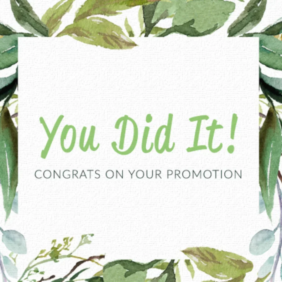 Congrats On Your Promotion card image