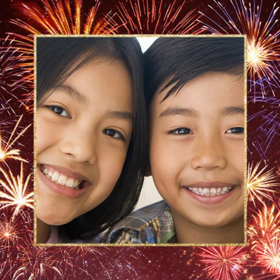 Firecrackers Photo card image