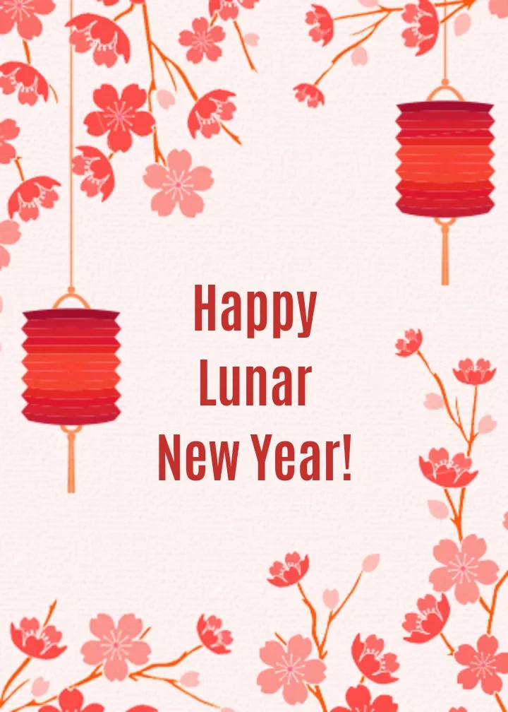 Cherry Blossoms & Lanterns card image