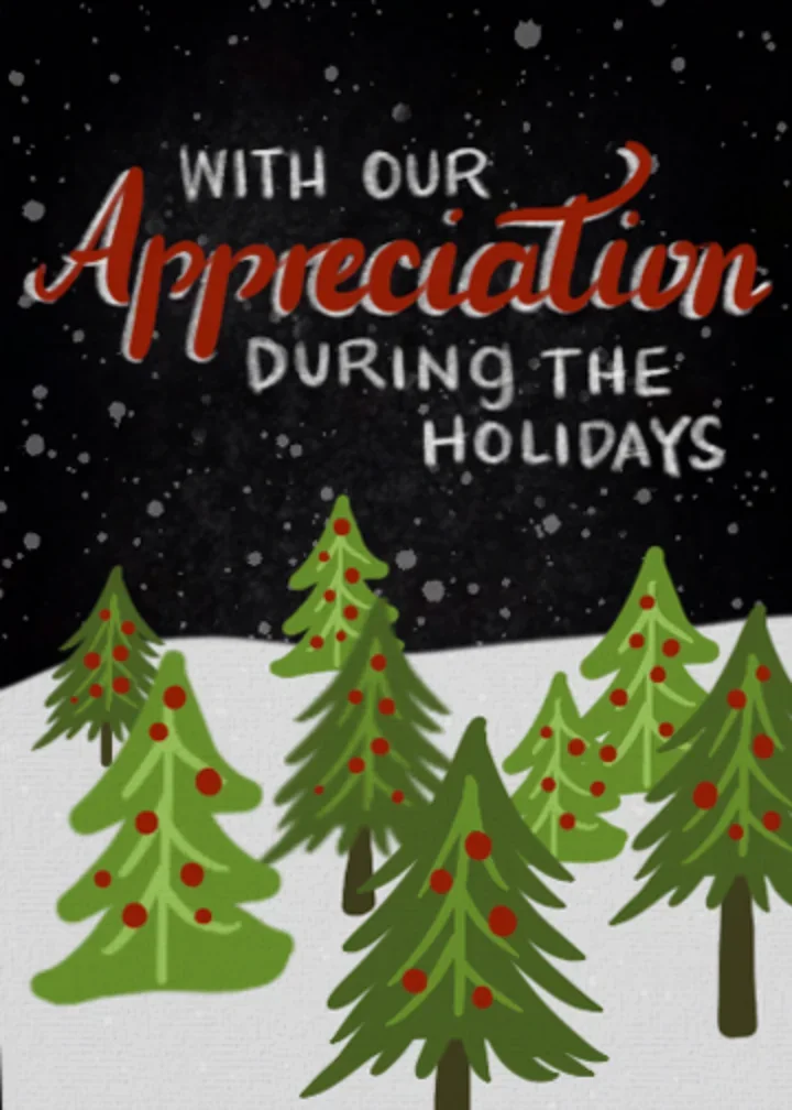 Holiday Appreciation Trees card image