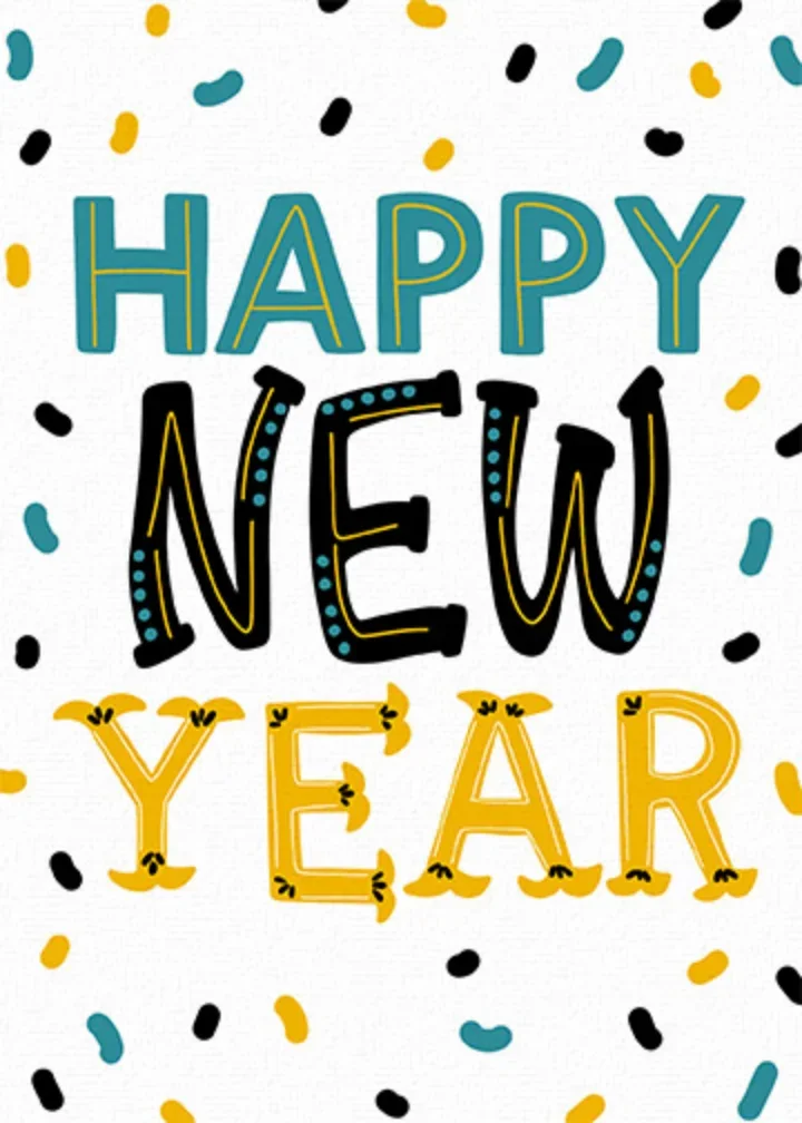 Whimsical New Year card image