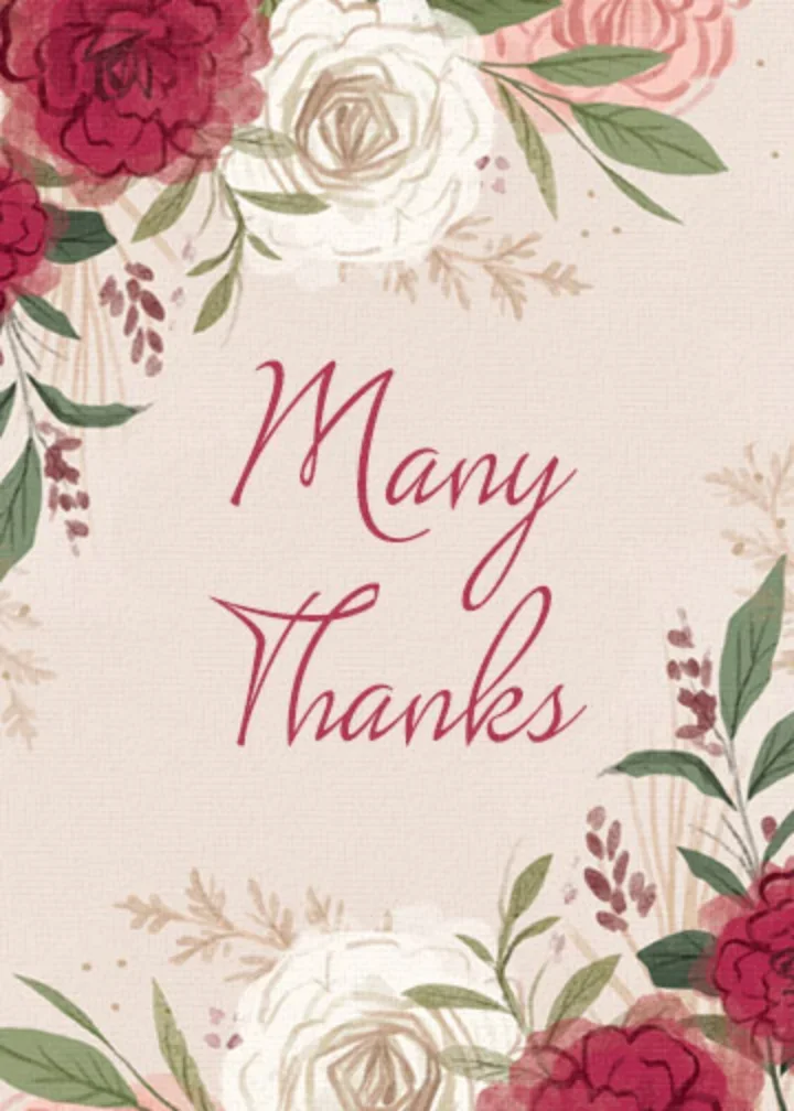 Formal Floral Thank You card image
