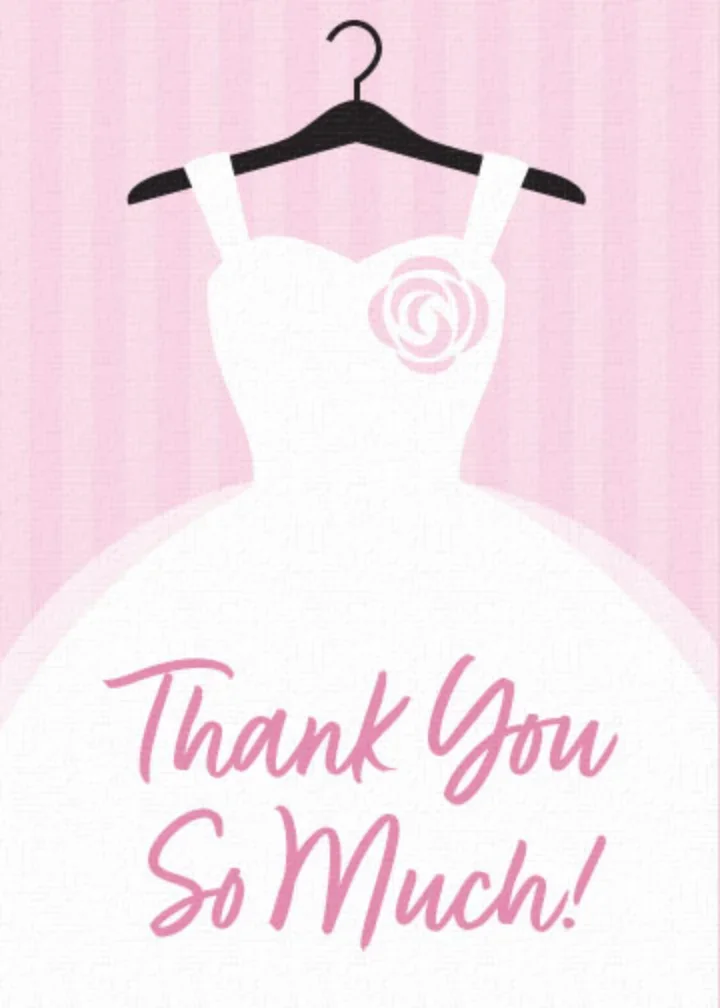 Wedding Dress Thank You card image