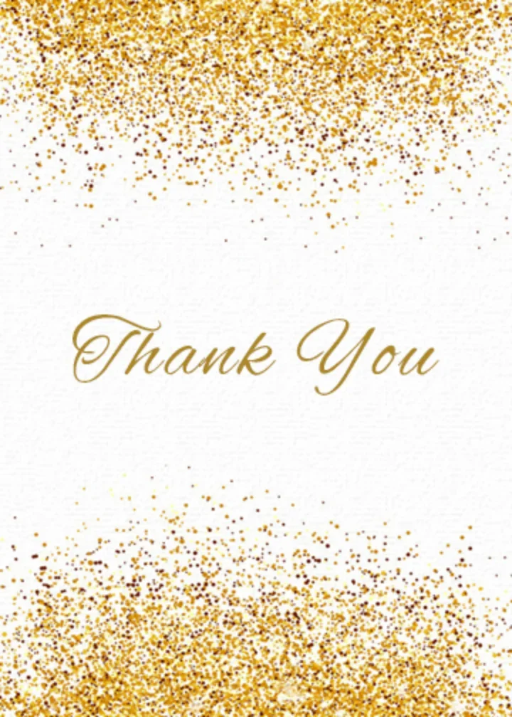Golden Day Wedding Thank You card image