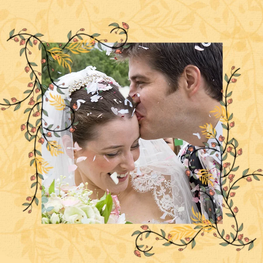 Wedding Vintage Photo Thank You card image