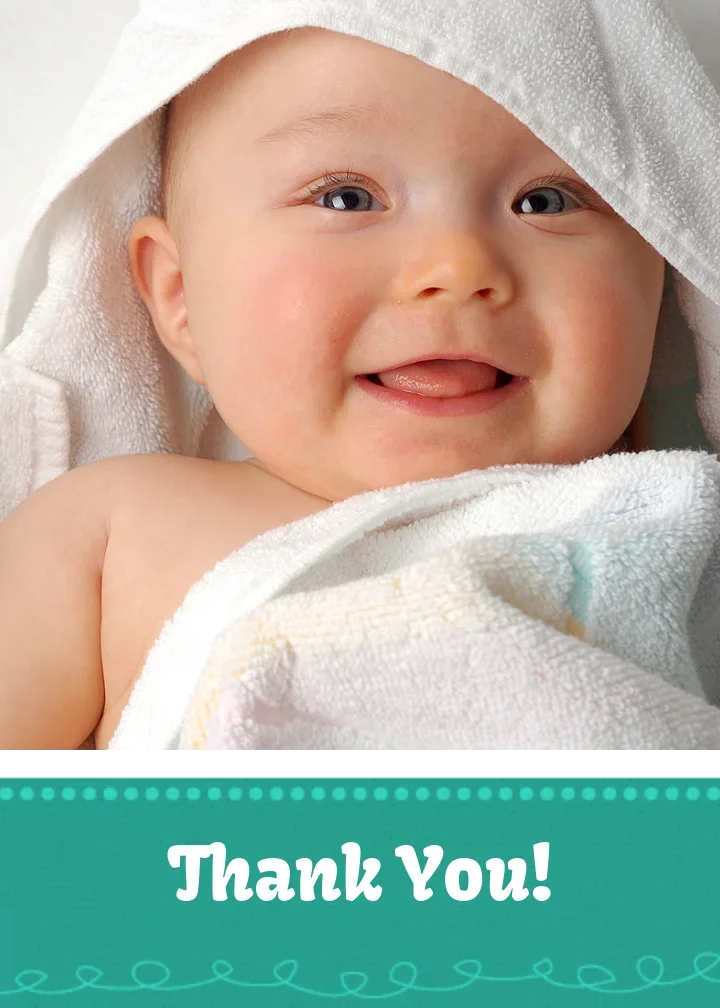 Baby Shower Thanks Photo card image