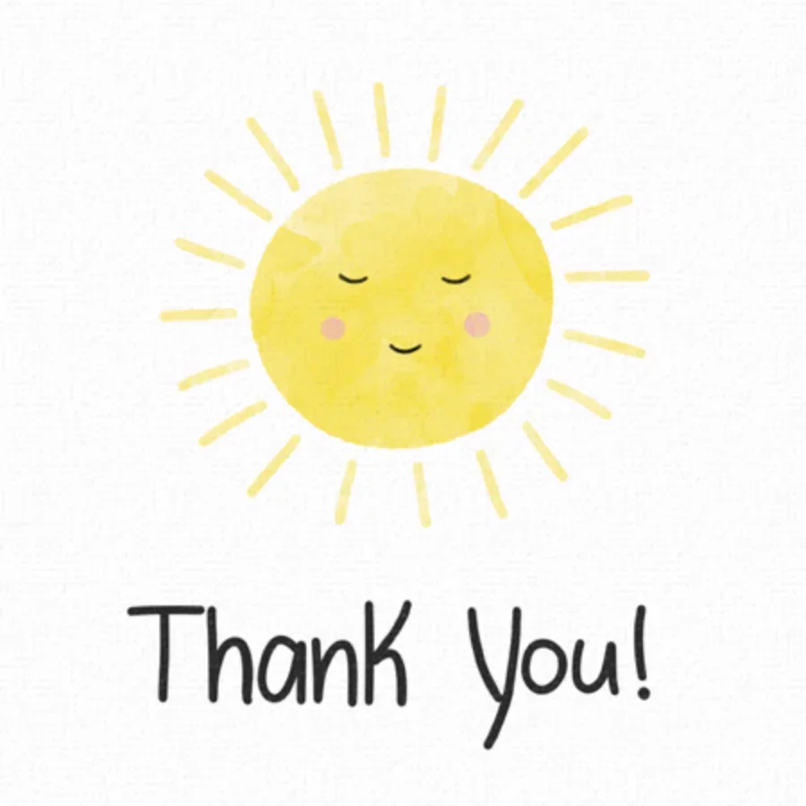 Thank You Cute Sunshine card image