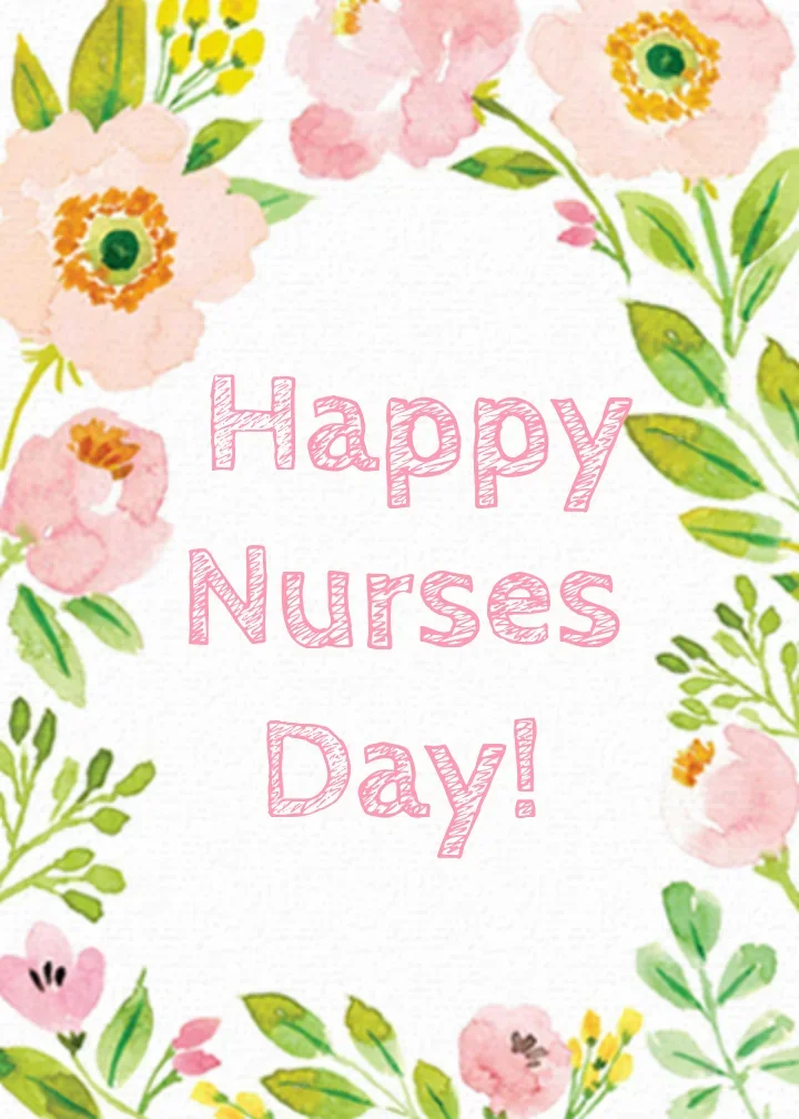 Springtime Nurse Thank You card image