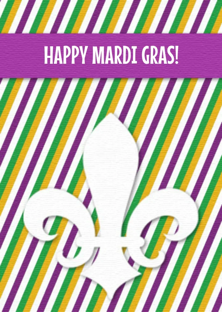 Mardi Gras Stripes card image