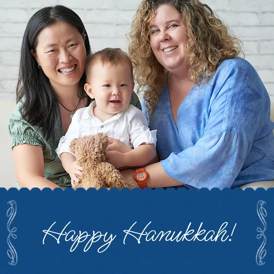 Simple Hanukkah Photo Frame card image