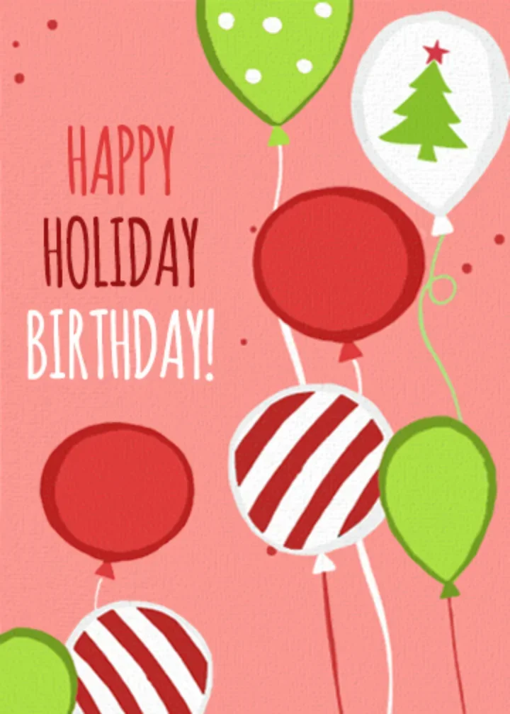 Holiday Birthday card image