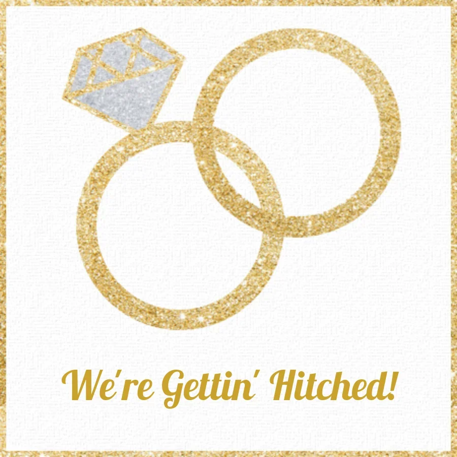 Engagement Gettin' Hitched card image