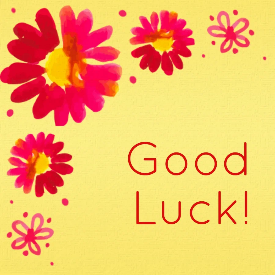 Good Luck Daisies card image