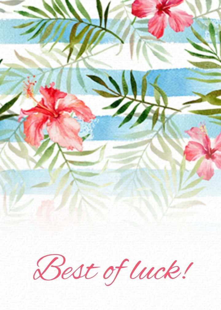 Good Luck Flowers card image