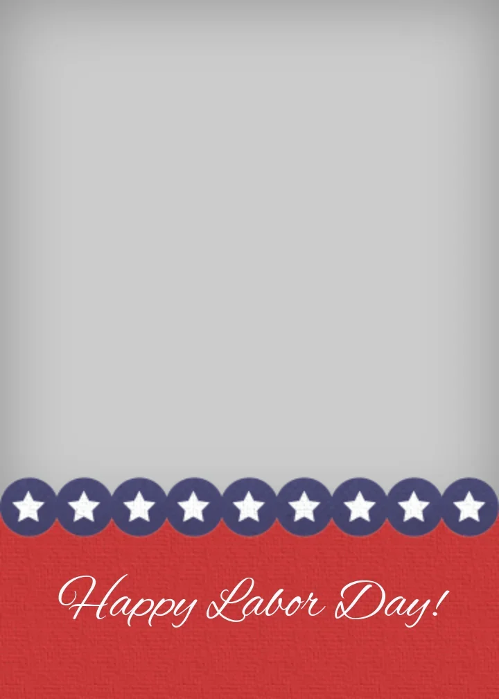 Patriotic Labor Day Photo card image