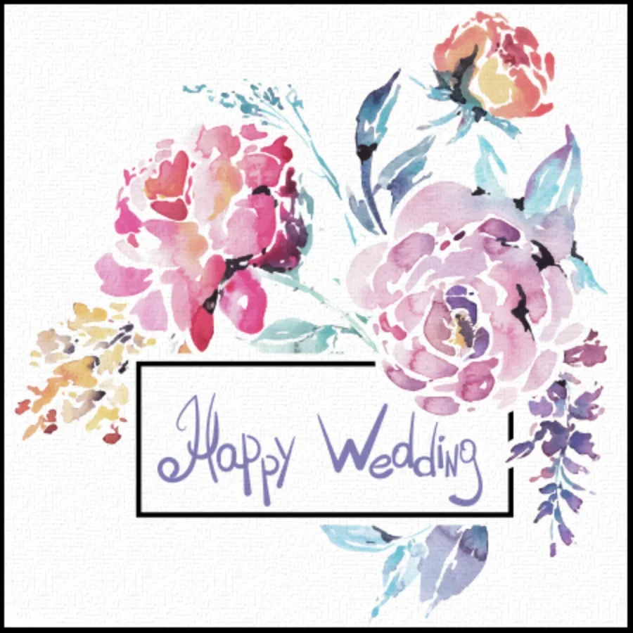 Wedding Watercolors card image