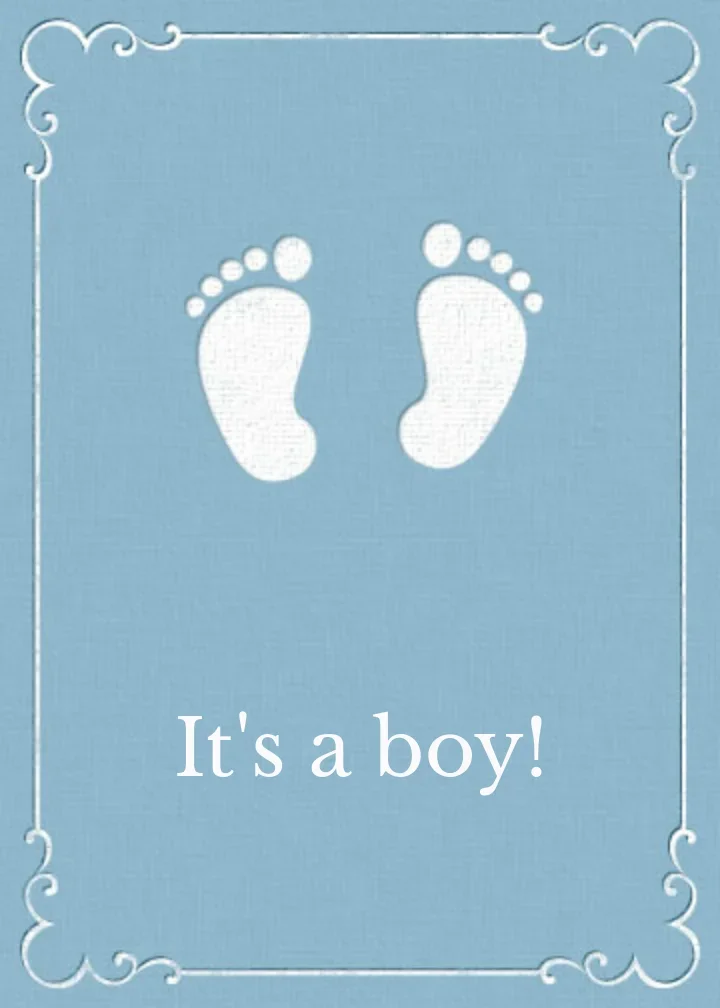 Baby Boy Feet card image
