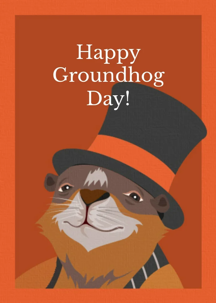 Happy Groundhog Day card image