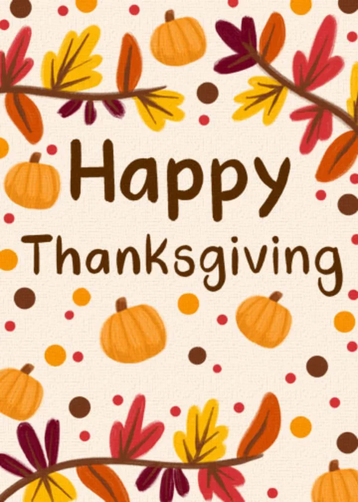 Thanksgiving Pumpkins & Leaves card image