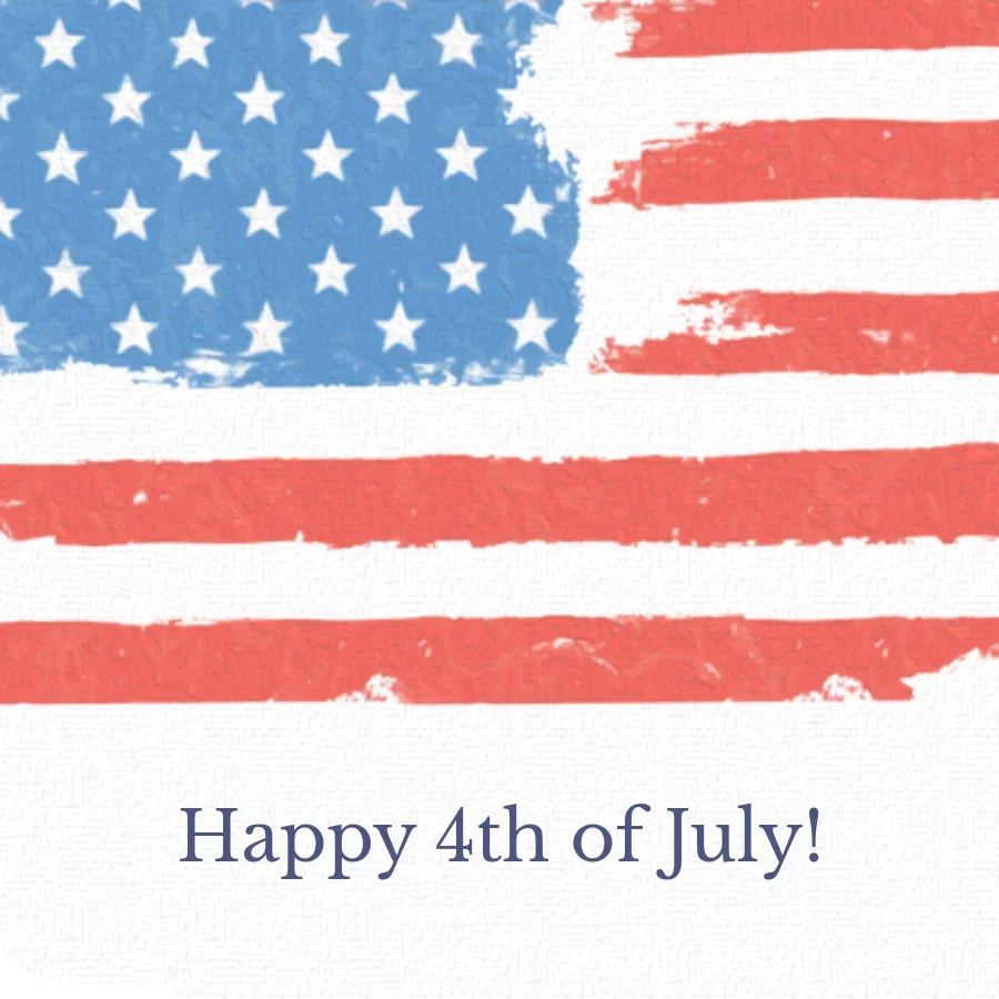 July 4th American Flags card image