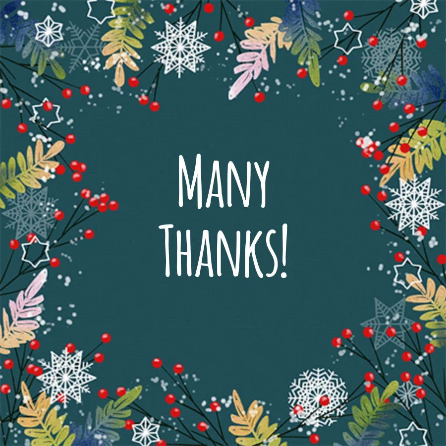 Thank You Snow card image