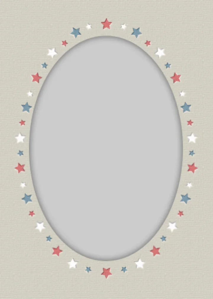 Oval Labor Day Photo card image