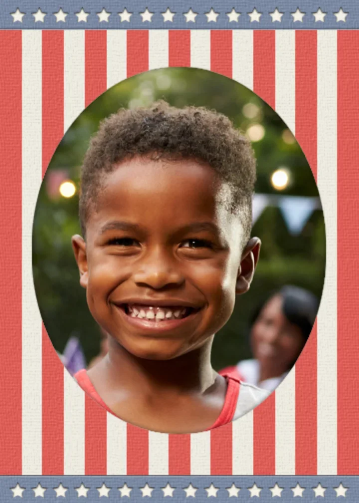 Stars and Stripes Oval card image