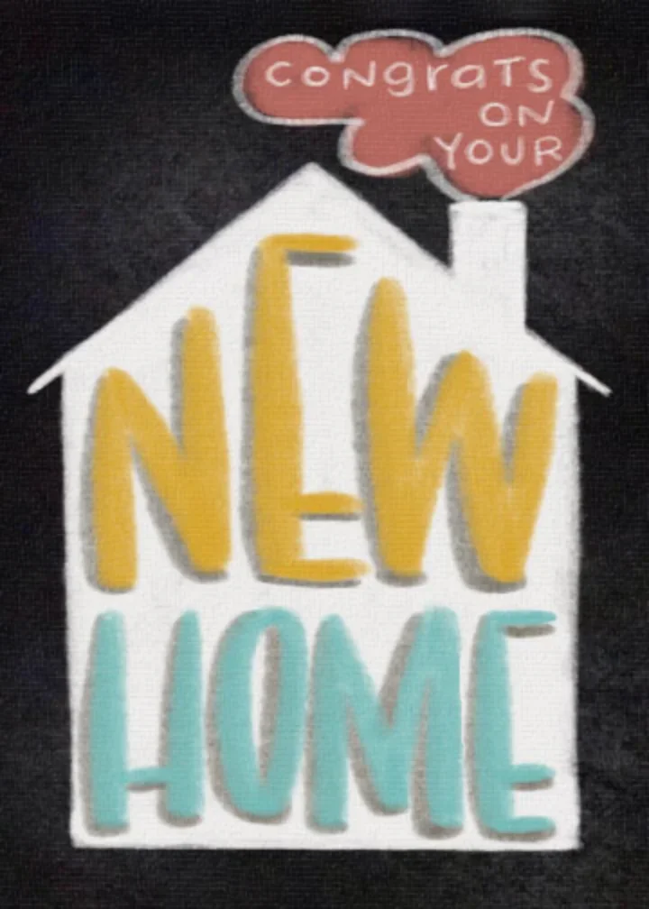 New Home Chalkboard card image
