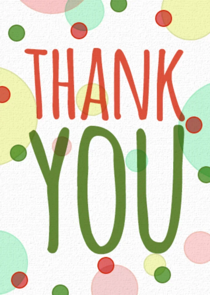 Holiday Thank You Dots card image