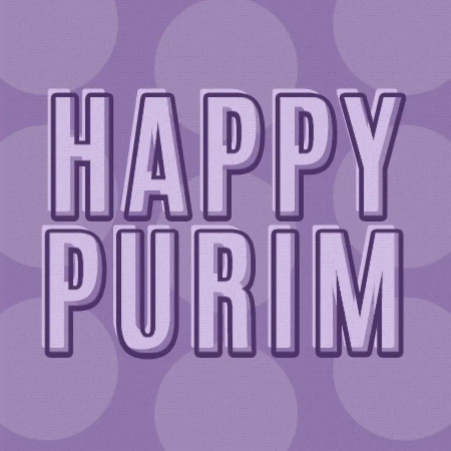 Purple Purim card image