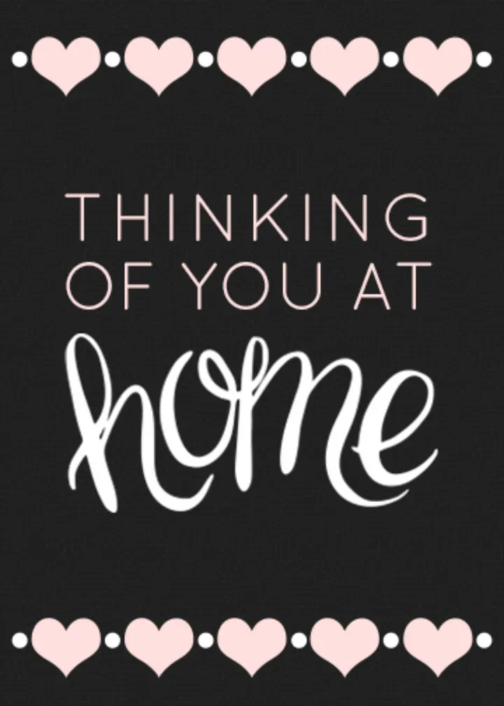 Thinking of You at Home Hearts card image