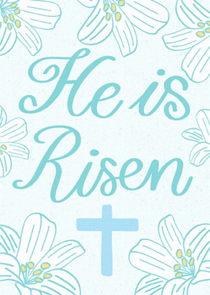 He Is Risen Floral card image