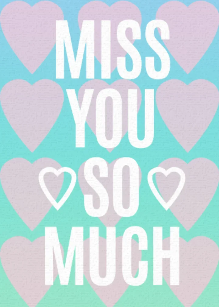 Miss You Hearts card image