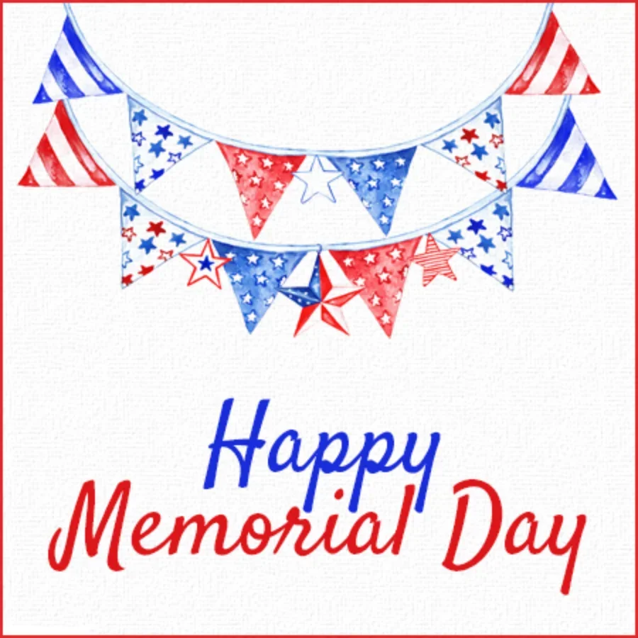 Memorial Day Bunting card image