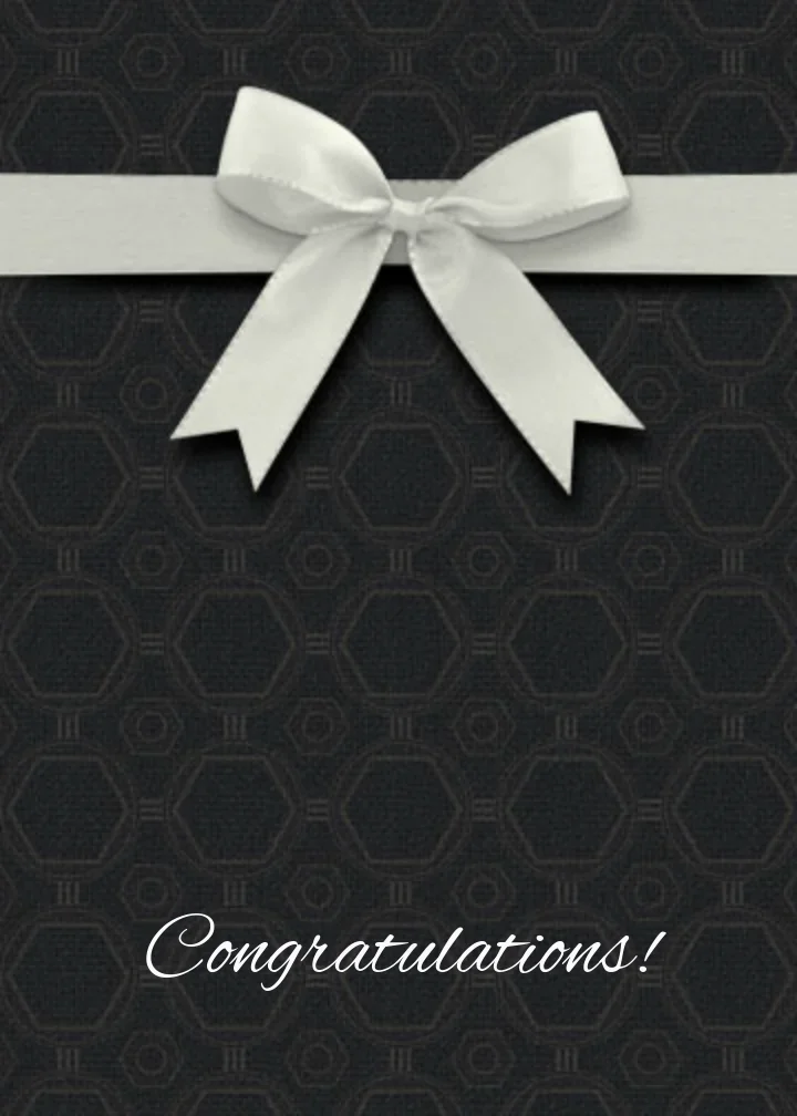 Wedding Bow Congrats card image