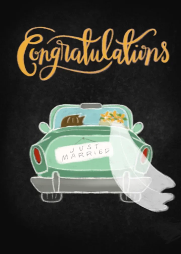 Just Married Car card image