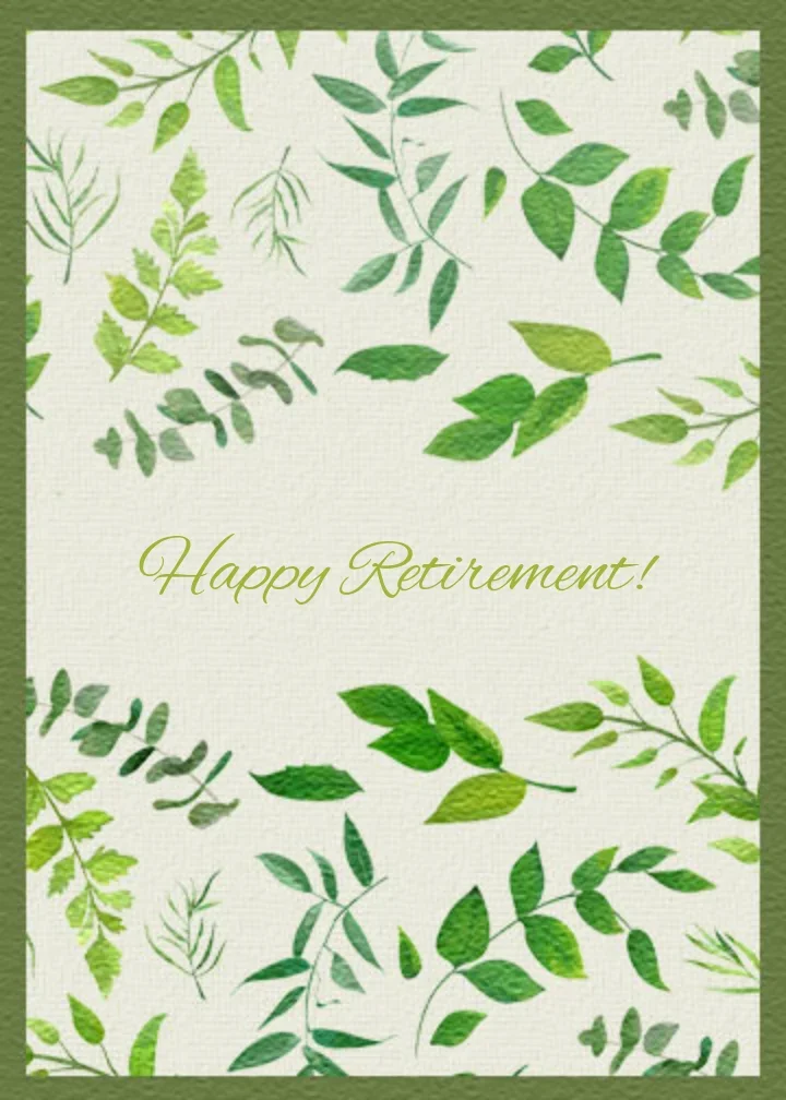 Retirement Floral Pattern card image