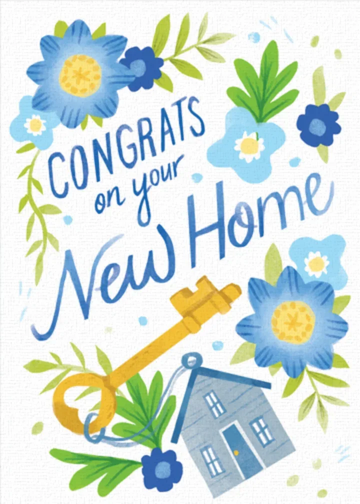 New Home Floral card image