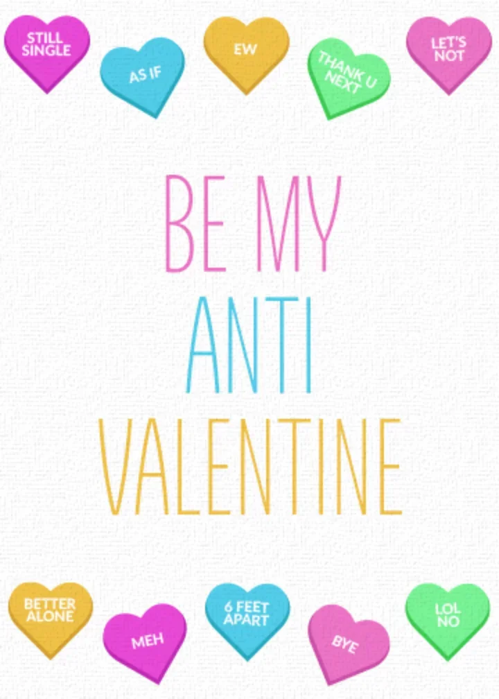 Be My Anti-Valentine card image