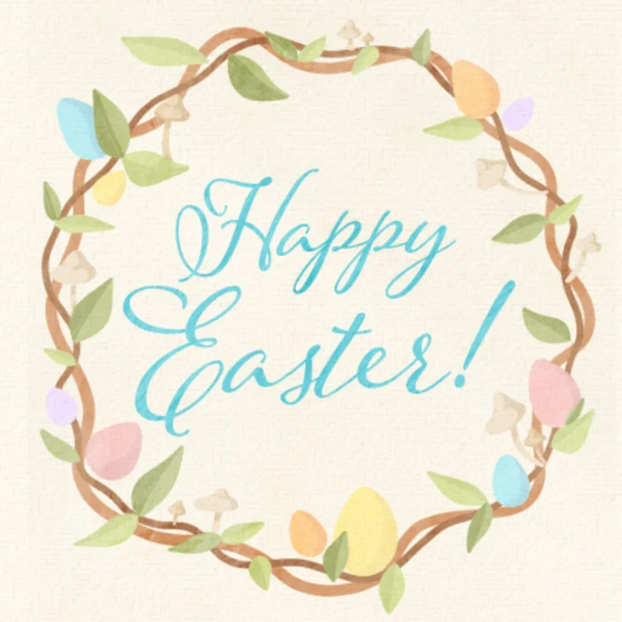 Easter Wreath card image