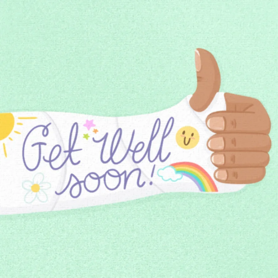 Get Well Cast card image