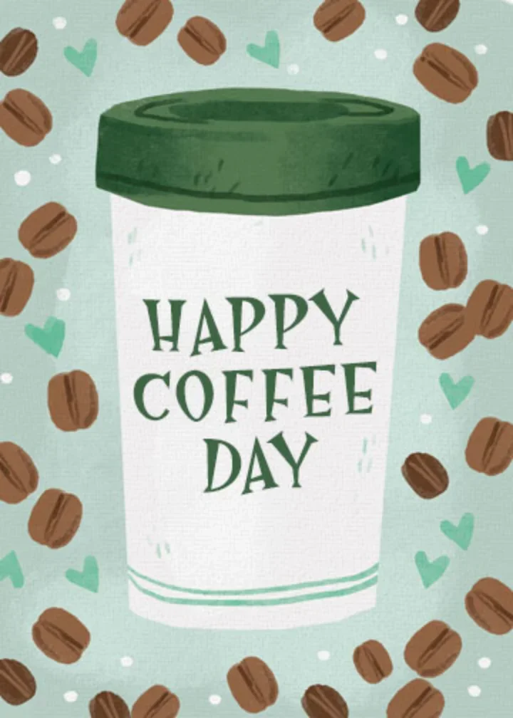 Happy Coffee Day Cup card image