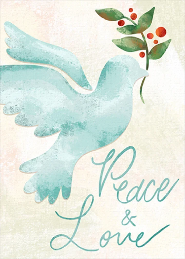 Collage Dove Holly card image