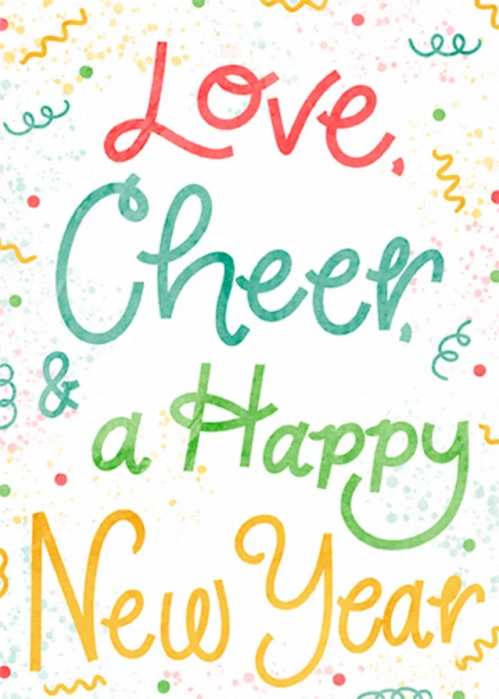 Love & Cheer New Year card image