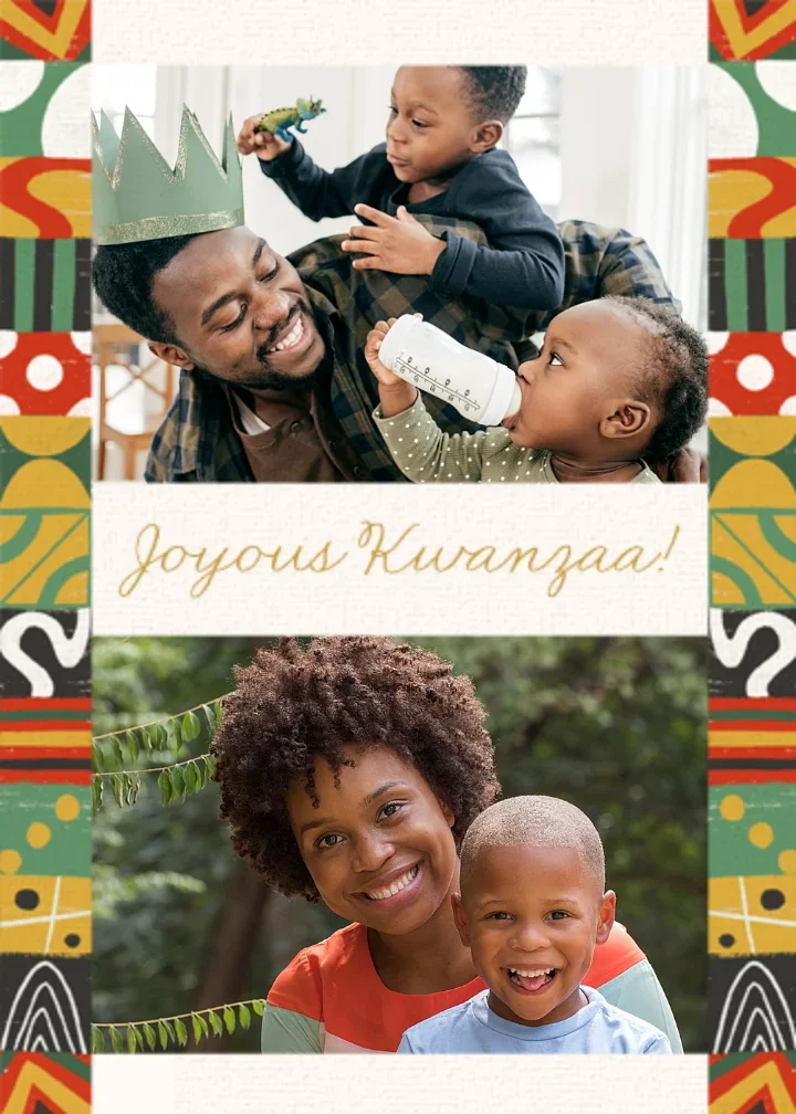 Abstract Kwanzaa card image